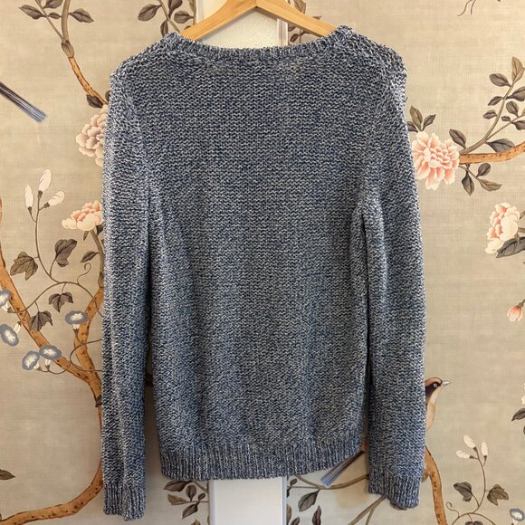 A.P.C. cotton and silk sweater, Large, blue and white - Picture 2 of 5